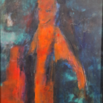 Acryl schilderij op paneel, Maya Wildevuur, Spook, 1993